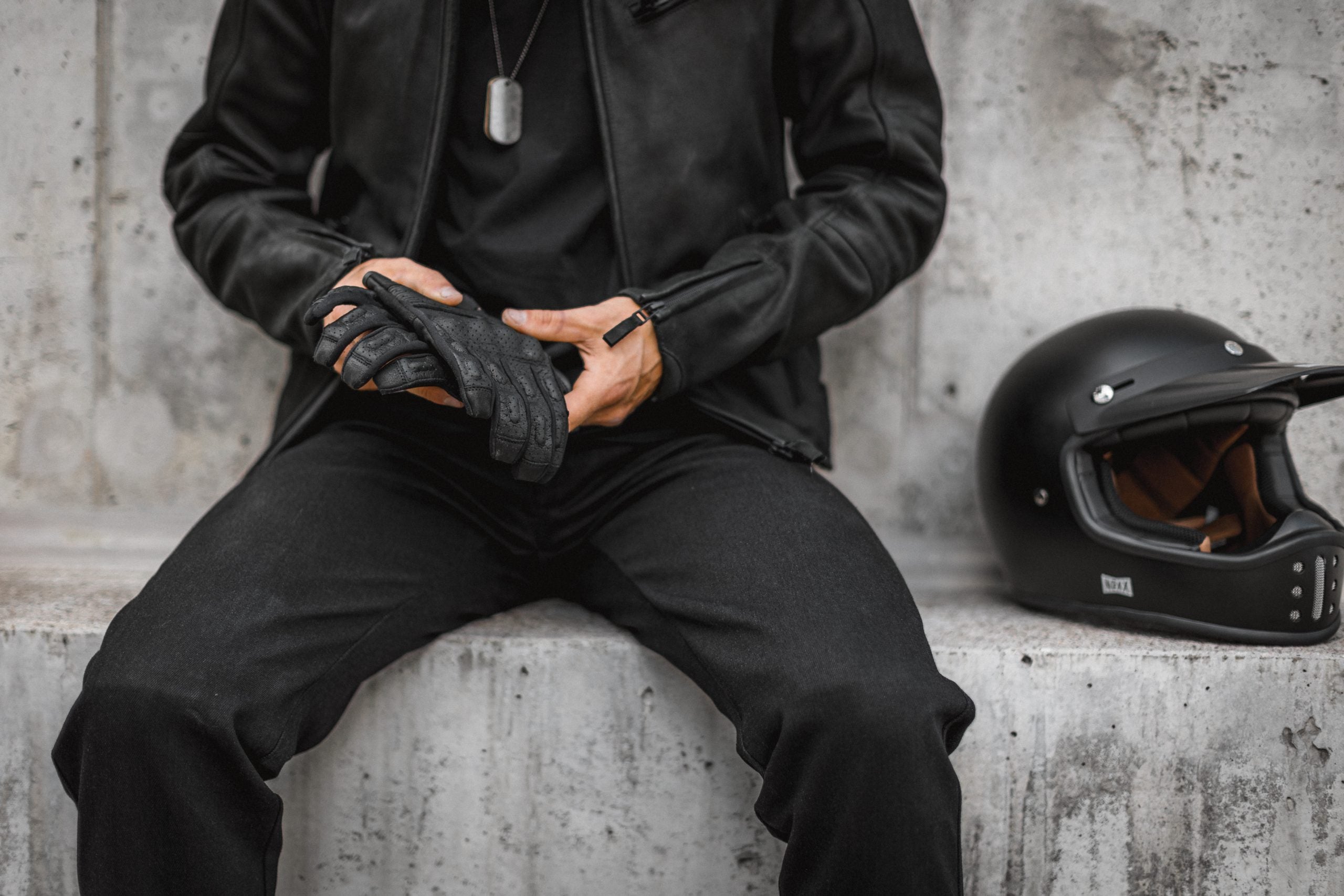 PANDO MOTO ONYX odinės pirštinės JUODOS – nuotrauka 10