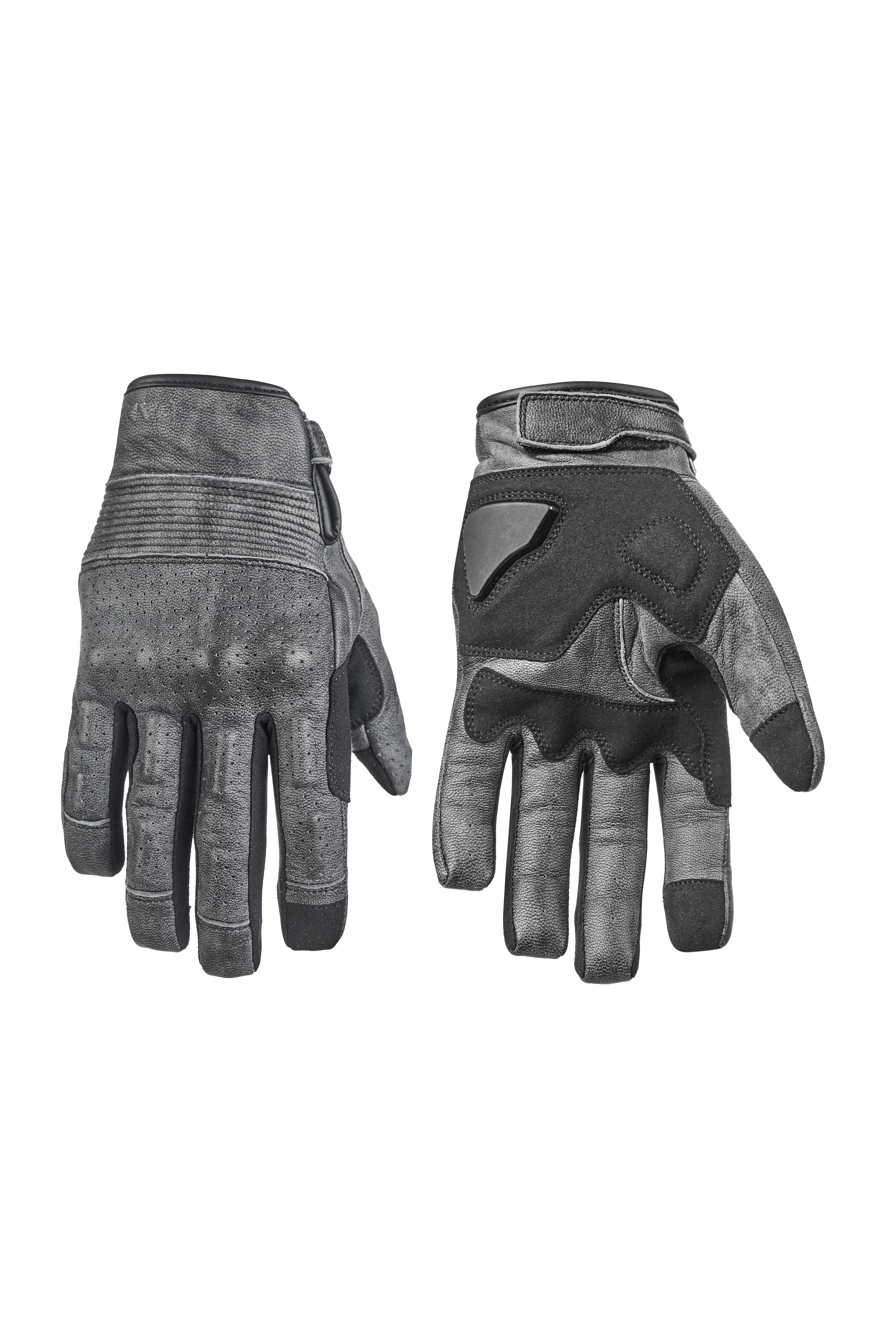 PANDO MOTO ONYX odinės pirštinės PILKOS – nuotrauka 5