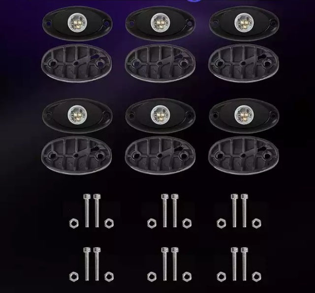 LED šviesų RINKINYS SUPER BRIGHT 4 PODS RGB LED – nuotrauka 2