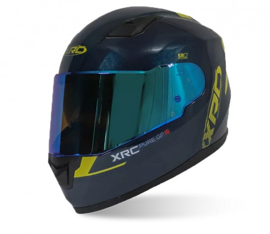 Šalmas XRC PURE GP 6 MĖLYNAS/GELTONAS FLUO