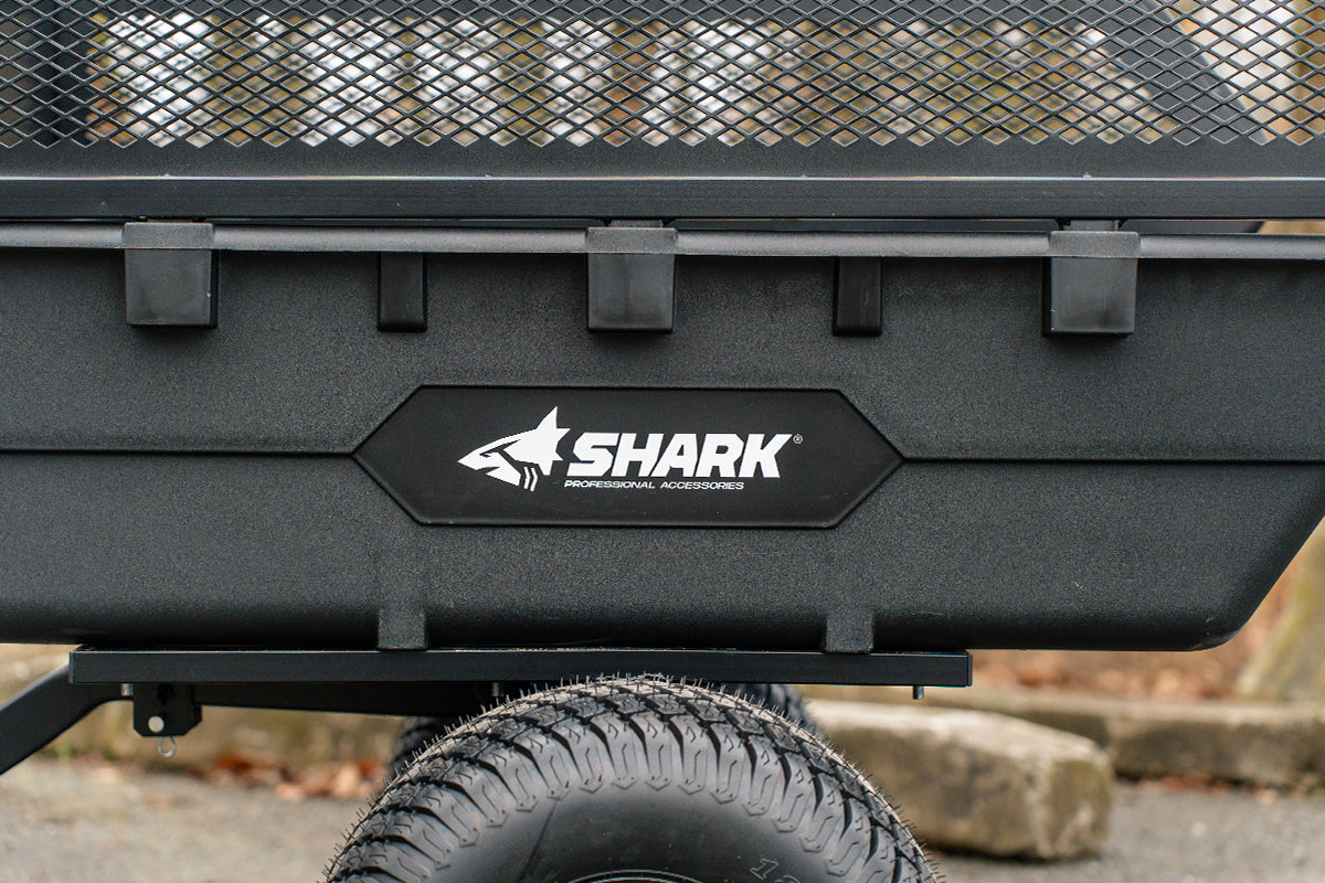 PRIEKABA SHARK ATV TRAILER GARDEN 300S SU paaukštinimais JUODA – nuotrauka 3