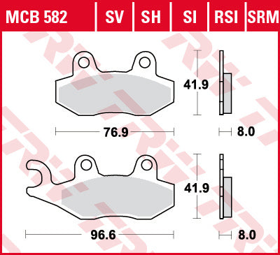 LUCAS MCB582SI stabdžių trinkelės (kaladėlės)