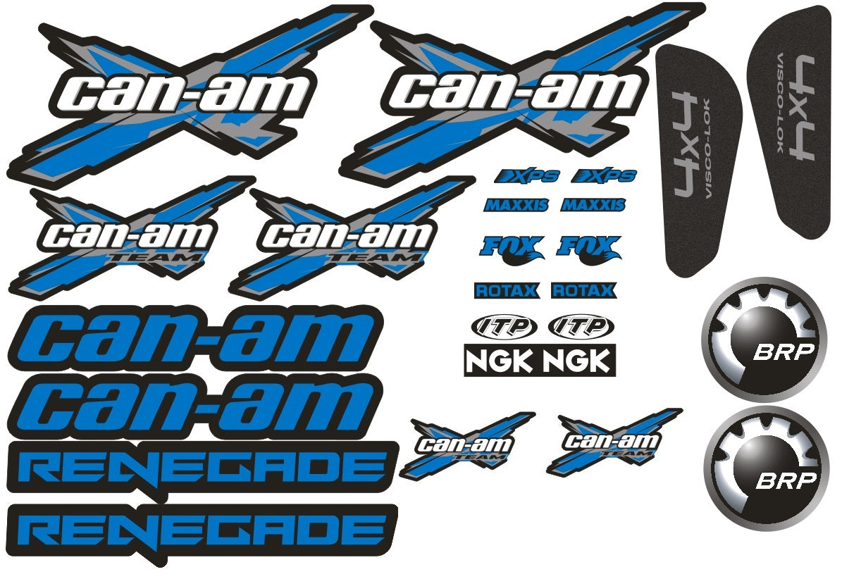 Can-am RENEGADE lipdukų RINKINYS mėlyna SPALVA