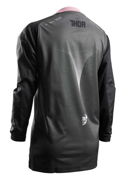 Marškinėliai THOR TERRAIN CONTOUR S7 MOTERIMS juoda/ rožinė – nuotrauka 2