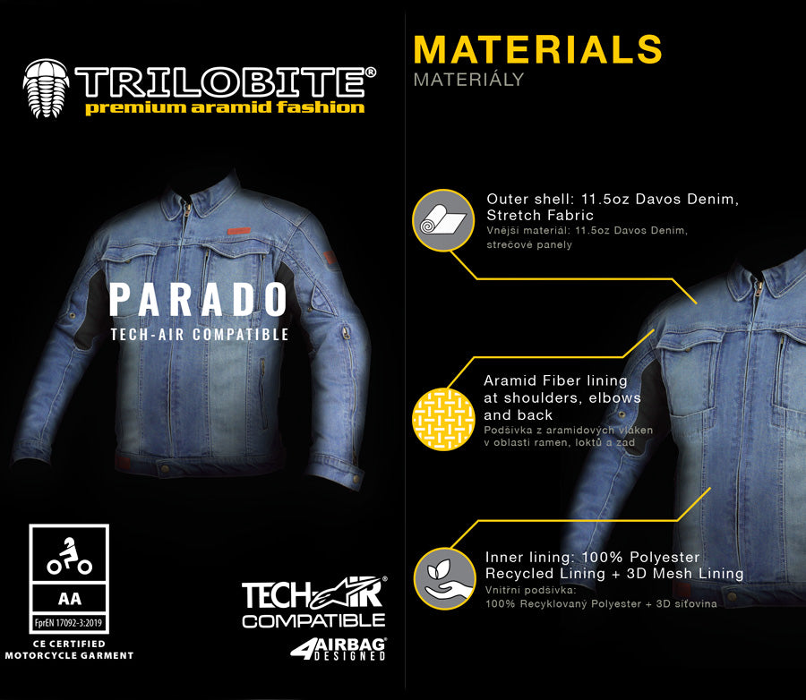 Striukė trilobite 2095 PARADO tech-air VYRAMS JUODA – nuotrauka 10
