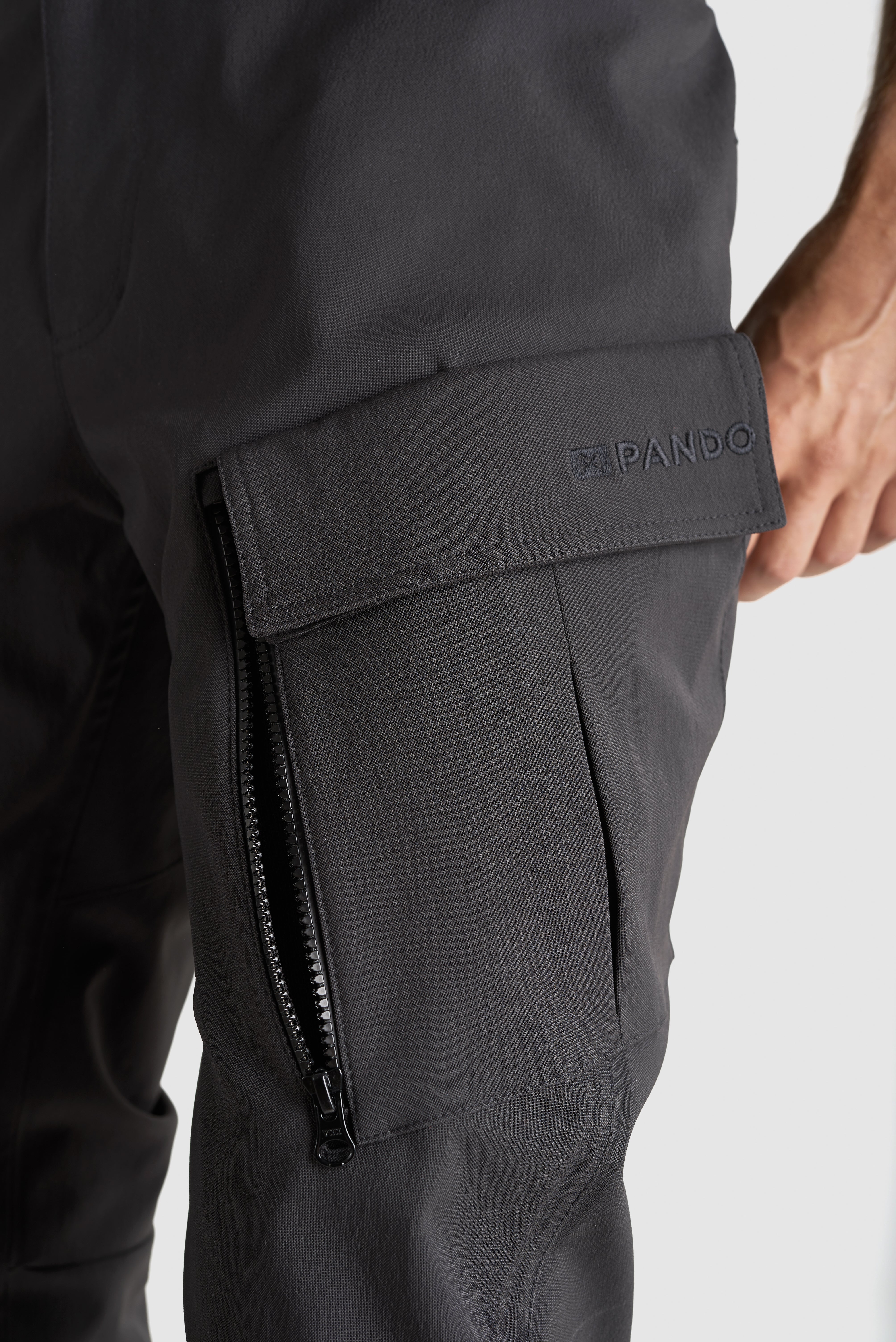 Tekstilinės kelnės PANDO MOTO TRITON WP SLIM JUODOS – nuotrauka 6