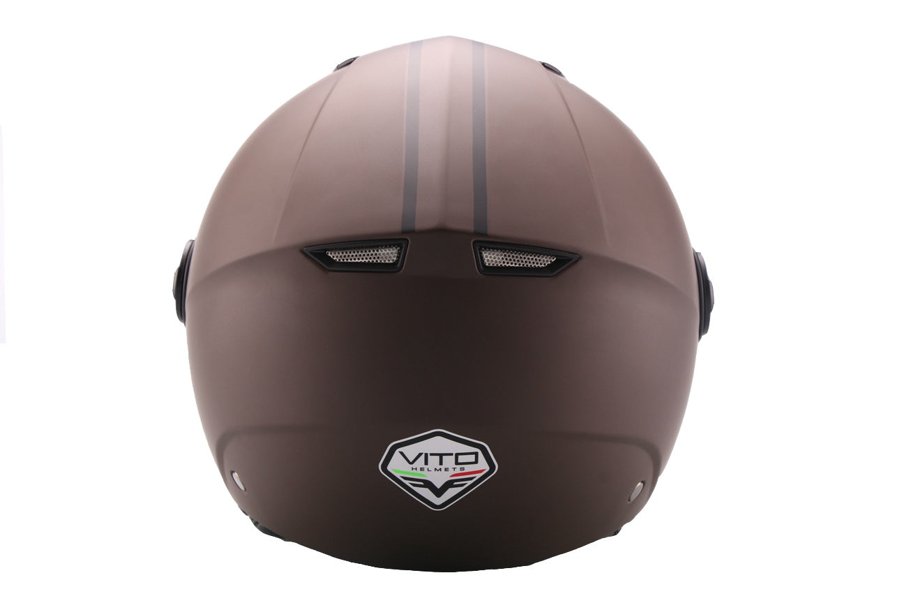 Šalmas VITO JET MODA MATINIS RUDAS – nuotrauka 3