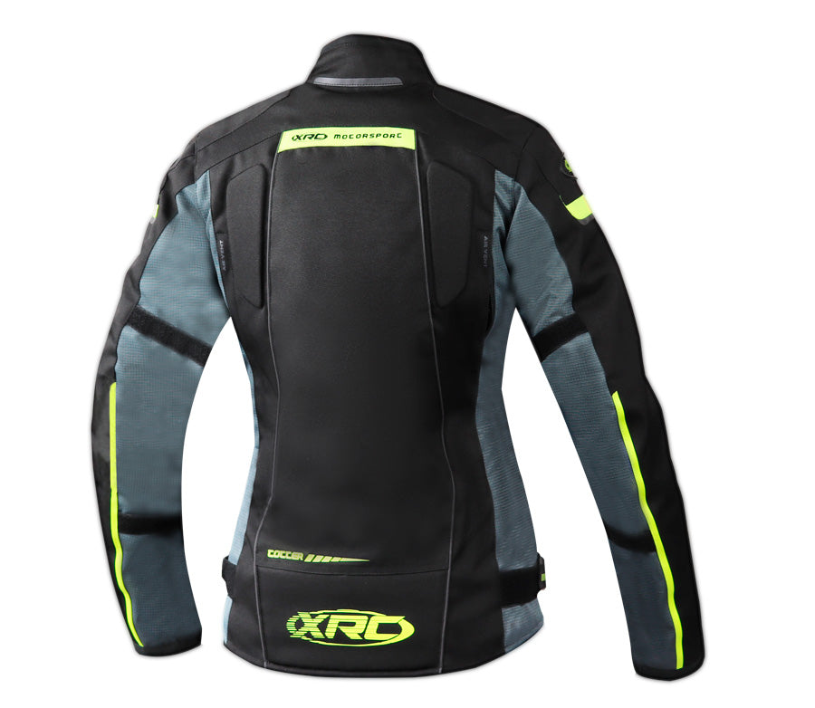 MOTO striukė XRC TOTTER WTP MOTERIMS juoda/ pilka/ žalia – nuotrauka 2