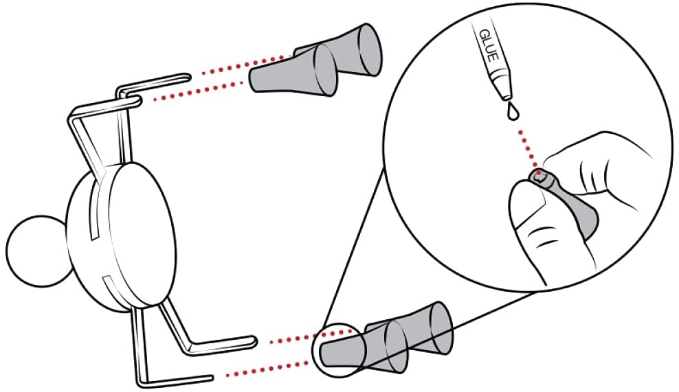 RAM MOUNT x-grip TELEFONO laikiklio apsauginės pagalvėlės (raudonos) – nuotrauka 3