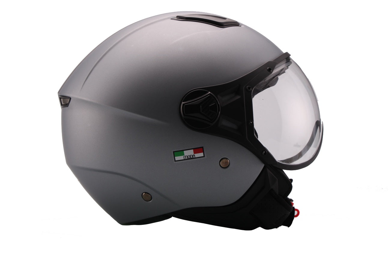 Šalmas VITO JET MODA MATINIS PILKA – nuotrauka 3