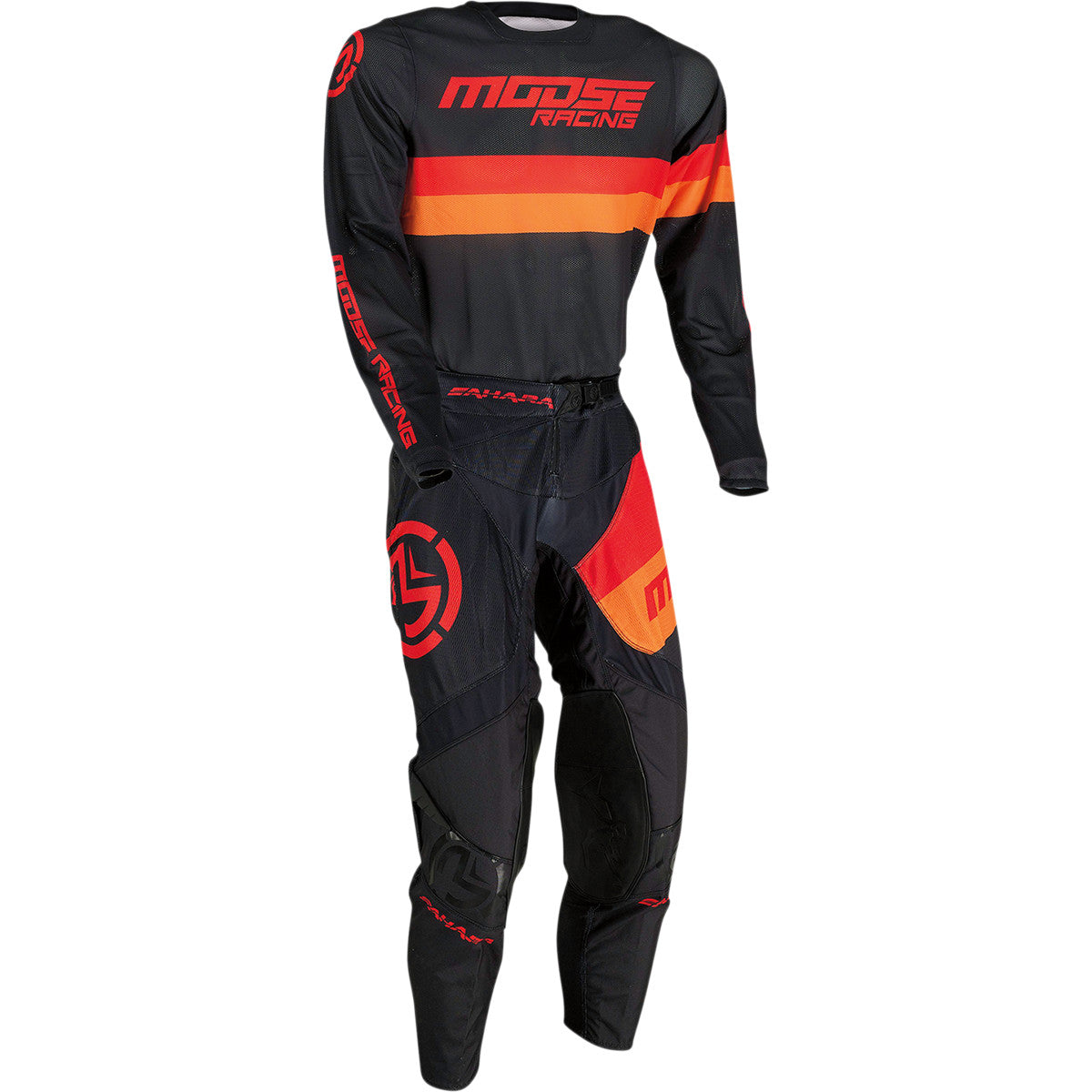 Kelnės MOOSE RACING soft-goods SAHARA juoda/ oranžinė – nuotrauka 2