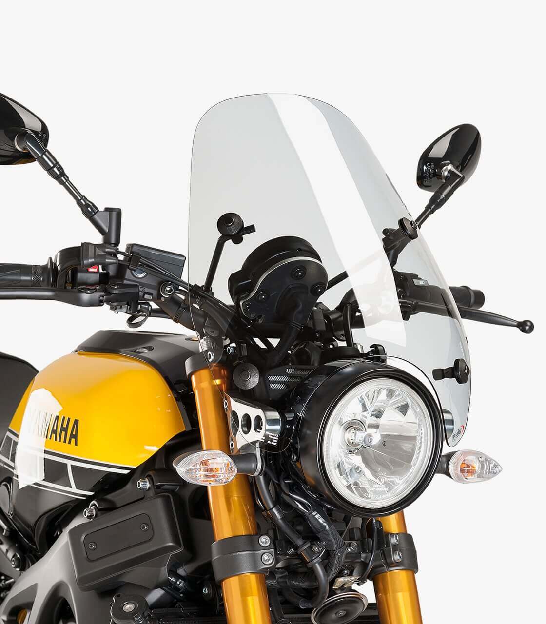 Priekinis PUIG STIKLAS motociklui CUSTOM IC SKAIDRUS – nuotrauka 2