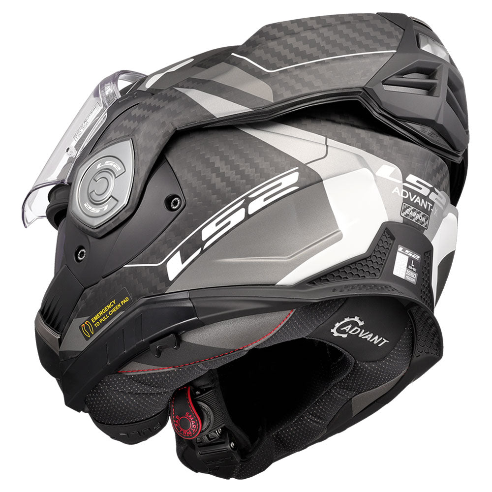 Šalmas LS2 advant x carbon horizon sidabrinis/pilkas – nuotrauka 4