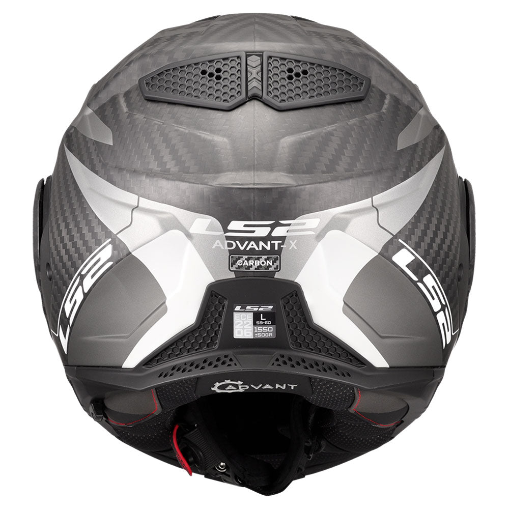 Šalmas LS2 advant x carbon horizon sidabrinis/pilkas – nuotrauka 3