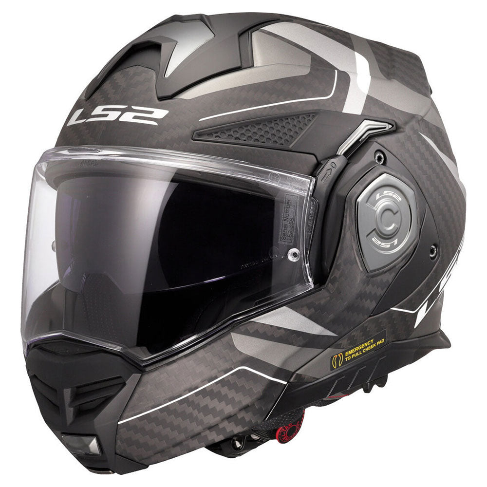 Šalmas LS2 advant x carbon horizon sidabrinis/pilkas