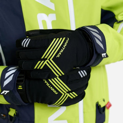 Žieminės pirštinės finntrail wintersport GRAPHITE GELTONOS – nuotrauka 2
