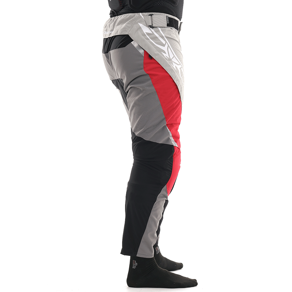 Motokroso kelnės dragonfly ENDURO FREERIDE pilka/ RAUDONA UNISEX – nuotrauka 2