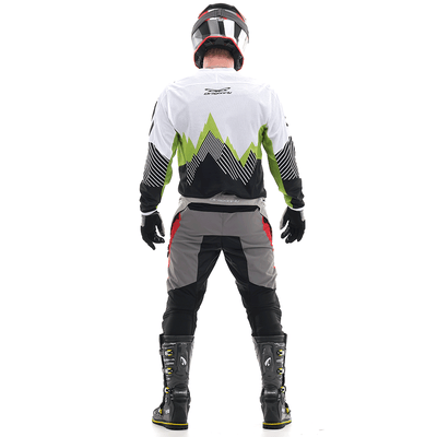 Motokroso kelnės dragonfly ENDURO FREERIDE pilka/ RAUDONA UNISEX – nuotrauka 5