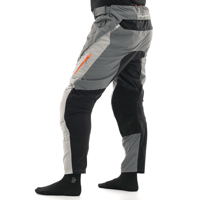 Motokroso kelnės dragonfly ENDURO FREERIDE pilka/ oranžinė UNISEX – nuotrauka 3