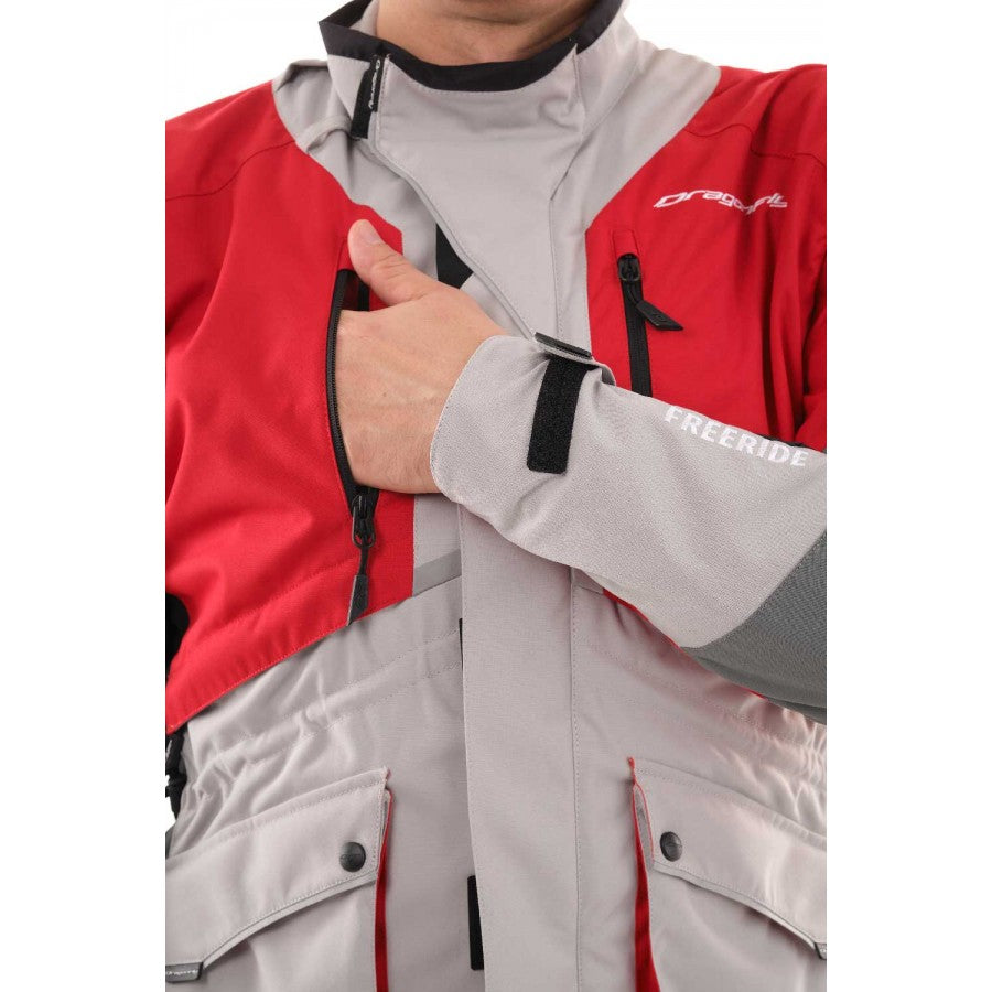 Striukė dragonfly ENDURO FREERIDE pilka/ RAUDONA UNISEX – nuotrauka 2