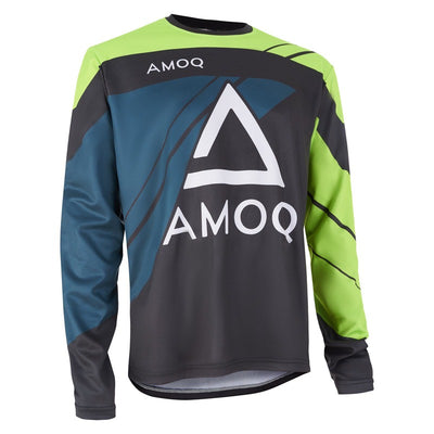 AMOQ SNOWCROSS-MOTO MARŠKINĖLIAI JUODI/ GELTONI