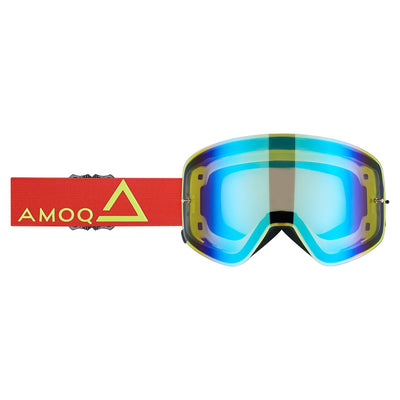 AKINIAI AMOQ MX VISION MAGNETIC raudoni/hi-vis SU veidrodiniu stikliuku