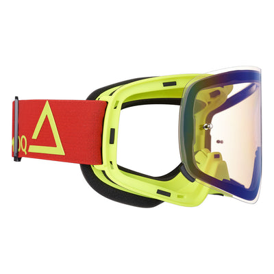 AKINIAI AMOQ MX VISION MAGNETIC raudoni/hi-vis SU veidrodiniu stikliuku – nuotrauka 2