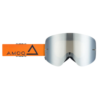 AKINIAI AMOQ MX VISION MAGNETIC oranžiniai/juodi SU veidrodiniu stikliuku
