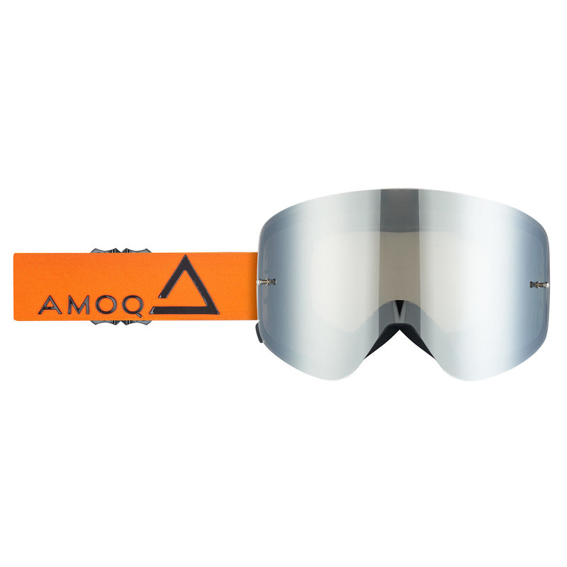 AKINIAI AMOQ MX VISION MAGNETIC oranžiniai/juodi SU veidrodiniu stikliuku