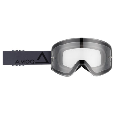 AKINIAI AMOQ MX VISION MAGNETIC TAMSIAI pilki/juodi SKAIDRIU stikliuku