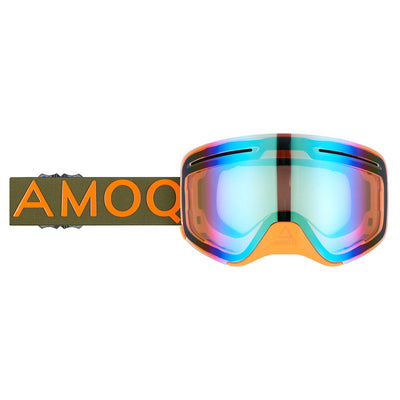 AKINIAI AMOQ VENT MAGNETIC MILITARY žali/ oranžiniai veidrodiniu stikliuku