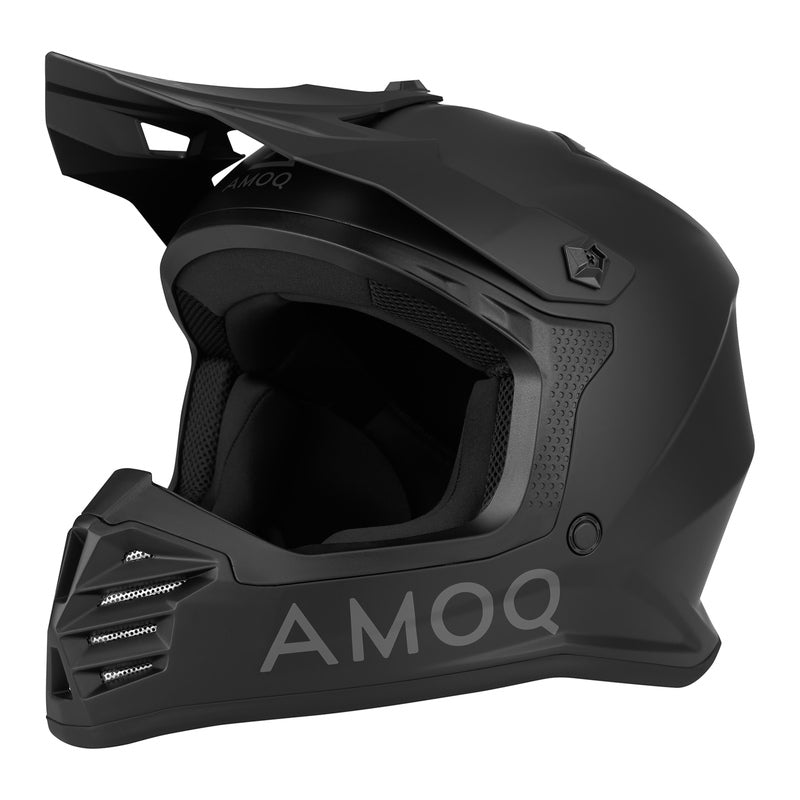Šalmas AMOQ METEOR V2 JNR MX VAIKAMS JUODAS