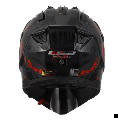 Šalmas LS2 pioneer 2 crazy matinis raudonas – nuotrauka 2
