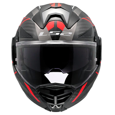 Šalmas LS2 Advant X Carbon Future II Raudona/Juoda