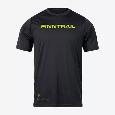 MARŠKINĖLIAI FINNTRAIL LOGO QR JUODI