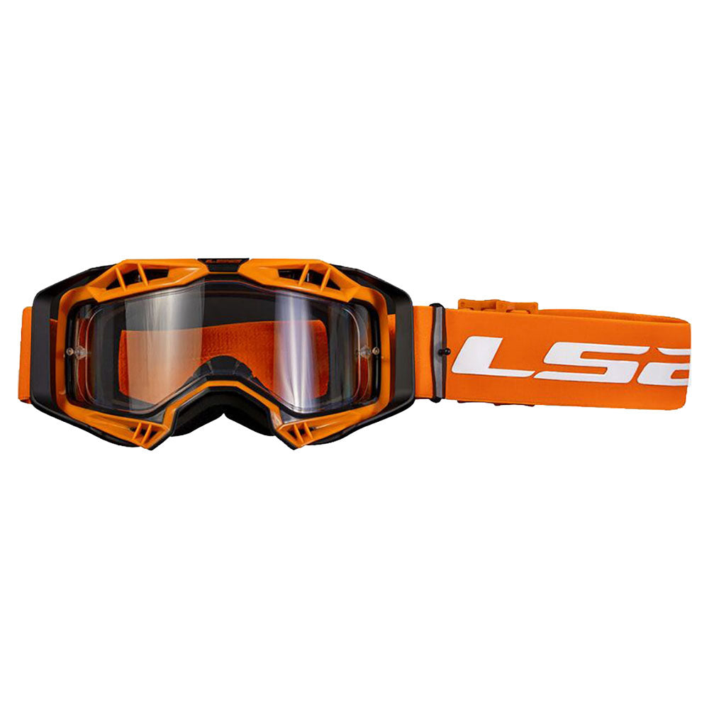 AKINIAI LS2 AURA ENDURO – JUODI / BALTI, SKAIDRUS STIKLIUKAS