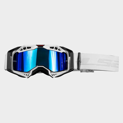 AKINIAI LS2 AURA PRO – JUODI / BALTI, IRIDIUM STIKLIUKAS