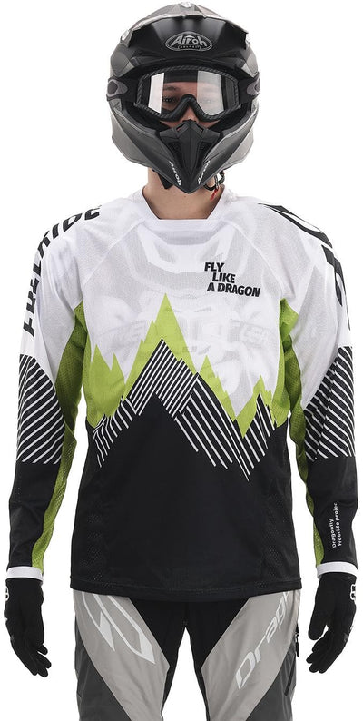 MOTO marškinėliai dragonfly ENDURO FREERIDE balta/ JUODA
