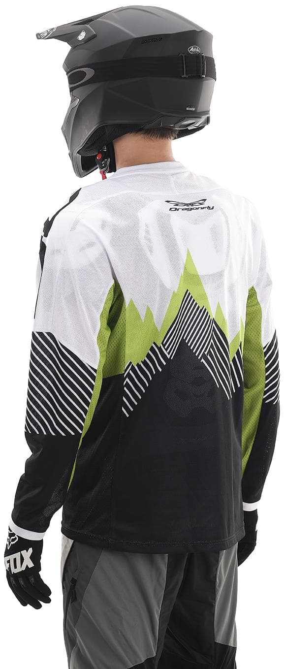 MOTO marškinėliai dragonfly ENDURO FREERIDE balta/ JUODA – nuotrauka 3