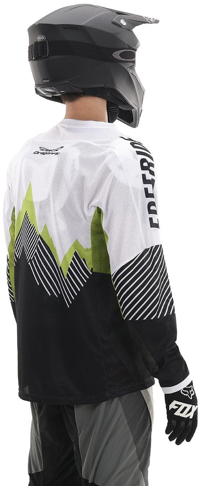 MOTO marškinėliai dragonfly ENDURO FREERIDE balta/ JUODA – nuotrauka 6