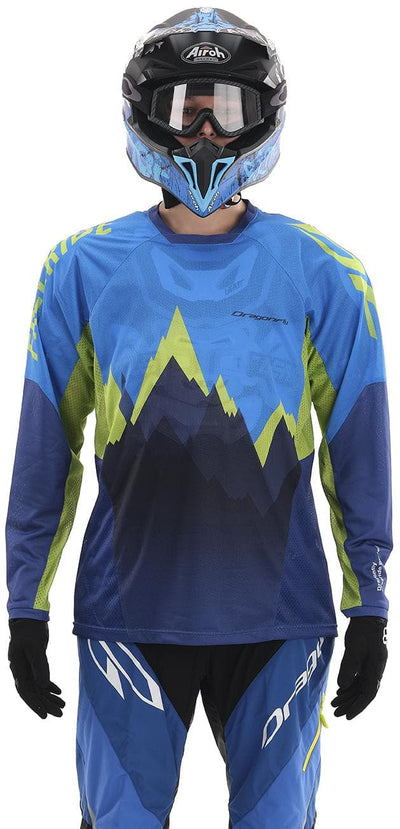 MOTO marškinėliai dragonfly ENDURO FREERIDE mėlyni