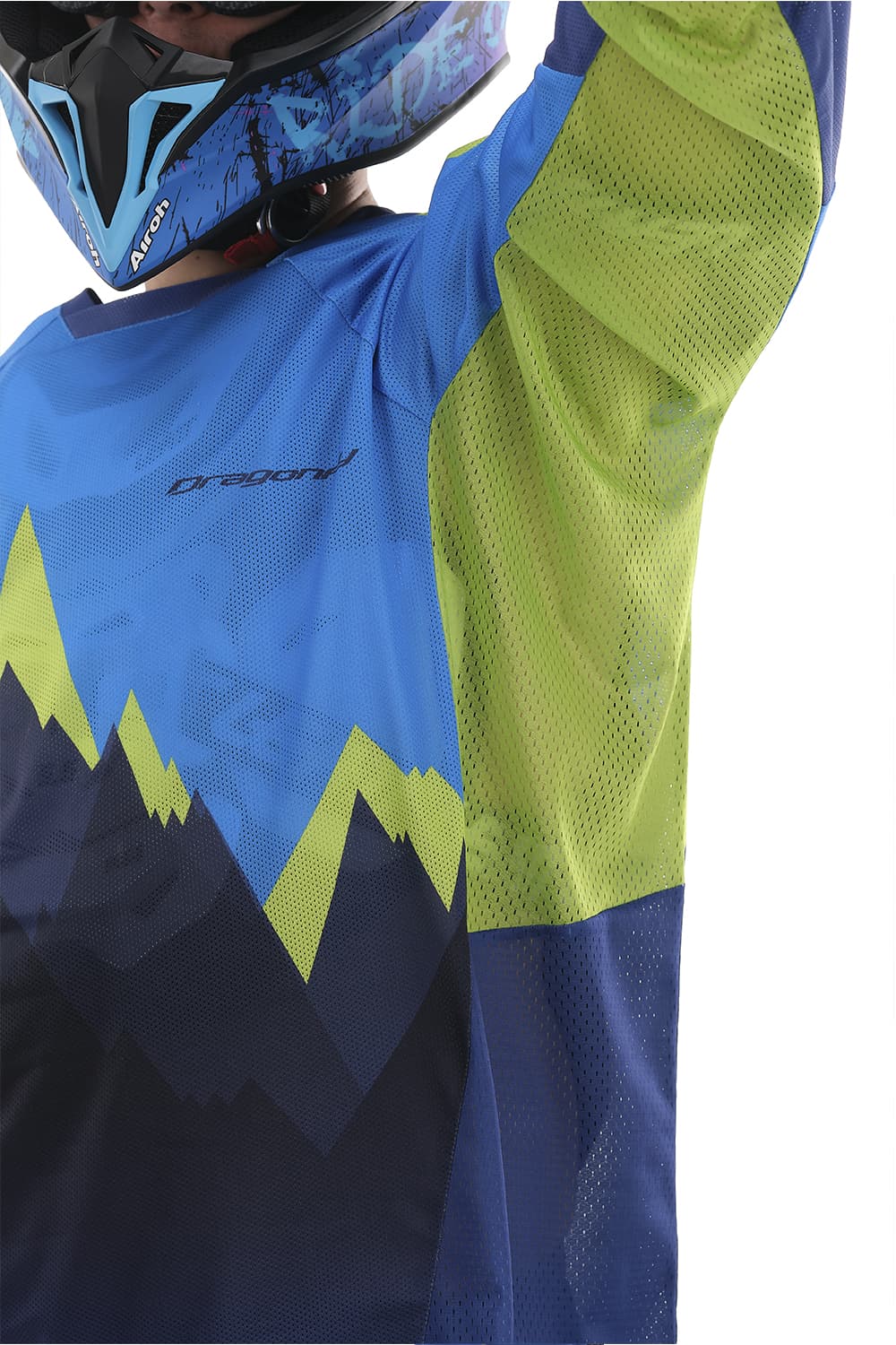 MOTO marškinėliai dragonfly ENDURO FREERIDE mėlyni – nuotrauka 7