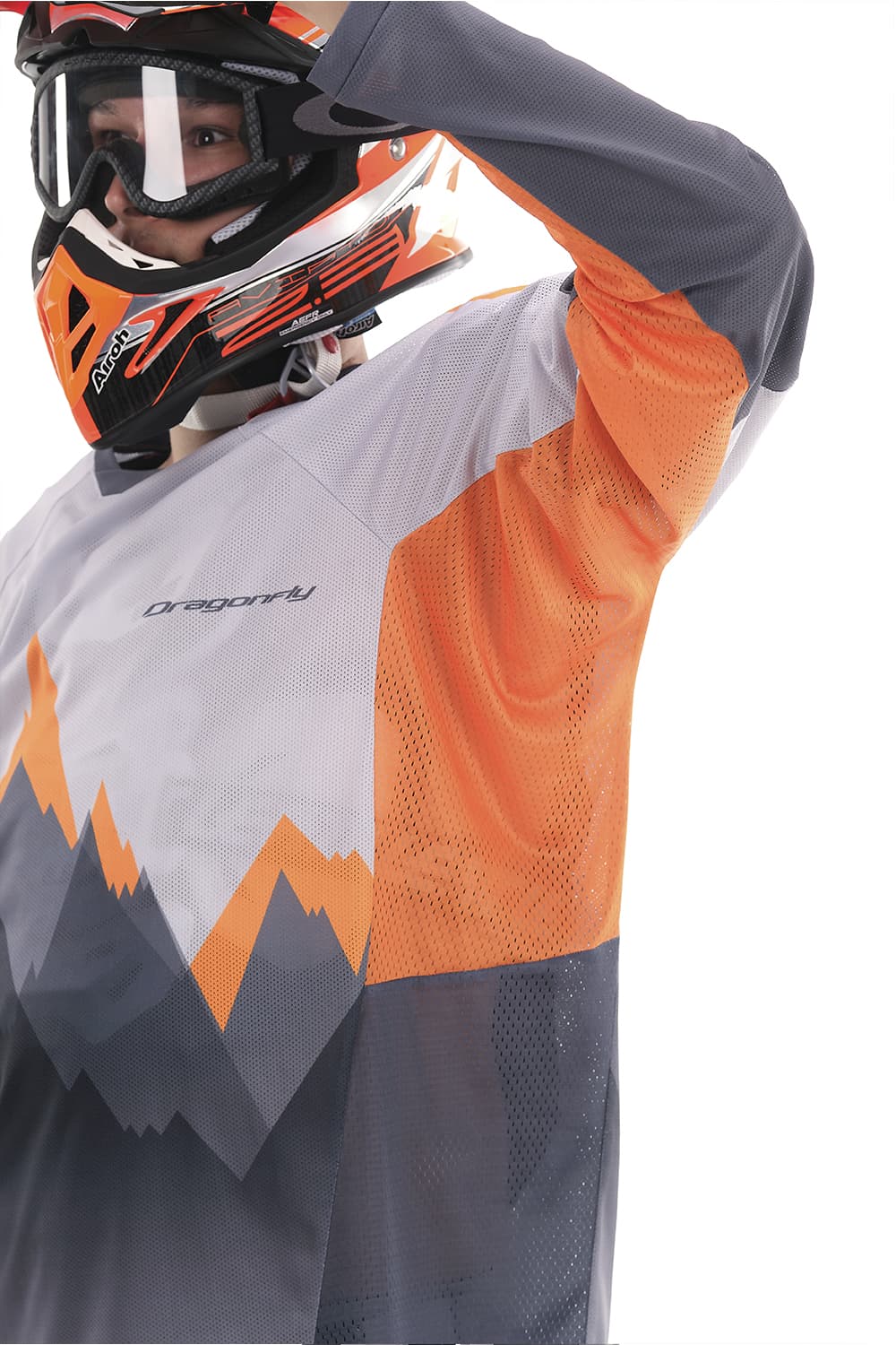 MOTO marškinėliai dragonfly ENDURO FREERIDE PILKI – nuotrauka 10