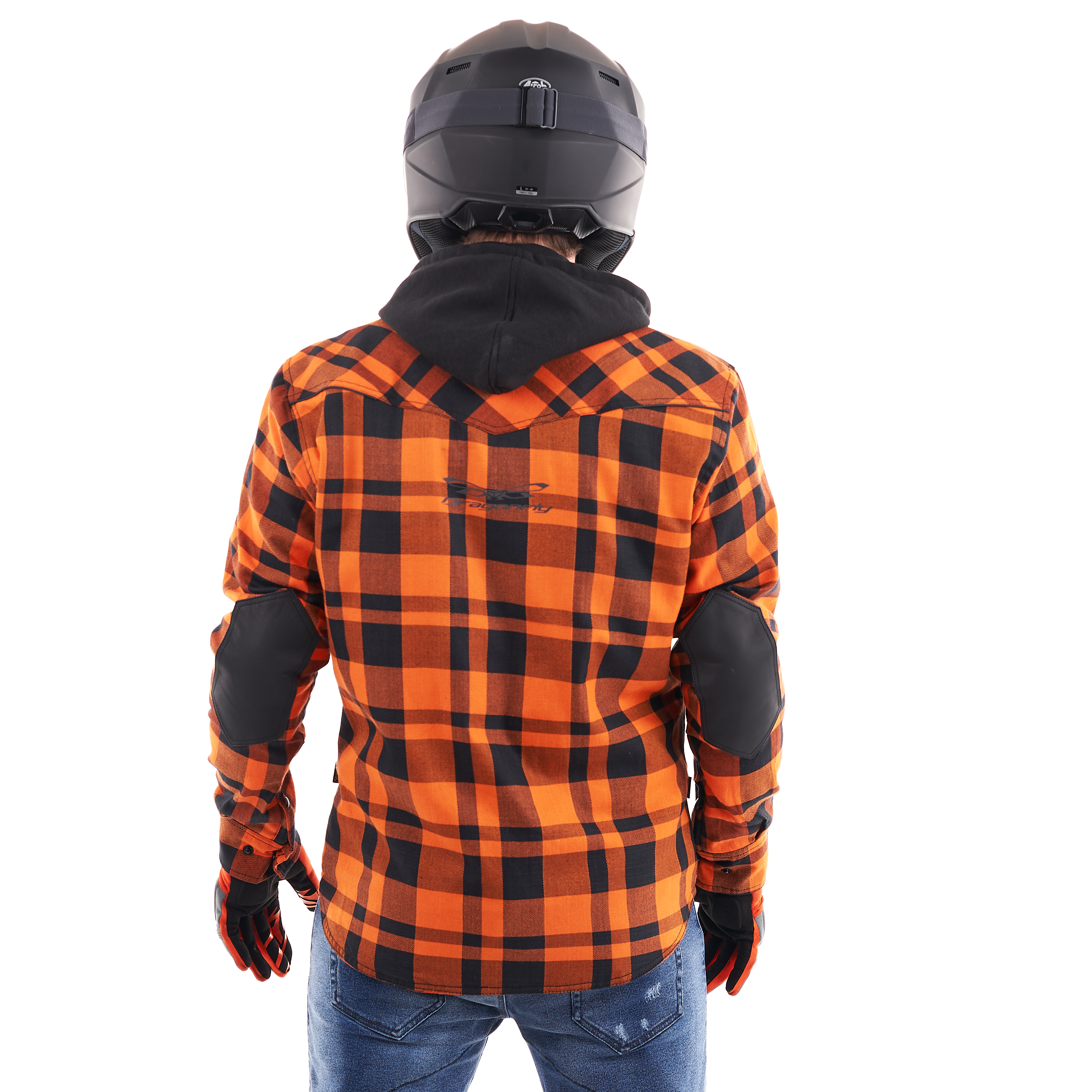 MOTO marškiniai dragonfly streetfigter oranžiniai UNISEX – nuotrauka 4