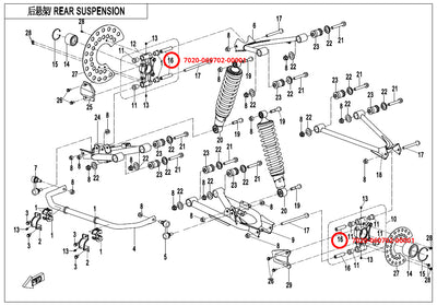 CFMOTO PAKABOS įvorė 7020-060702-00001 – nuotrauka 2