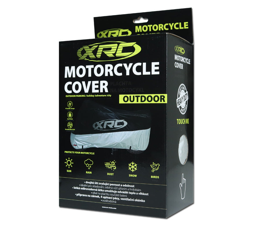 XRC uždangalas motociklui OUTDOOR juodas/ sidabrinis l – nuotrauka 2