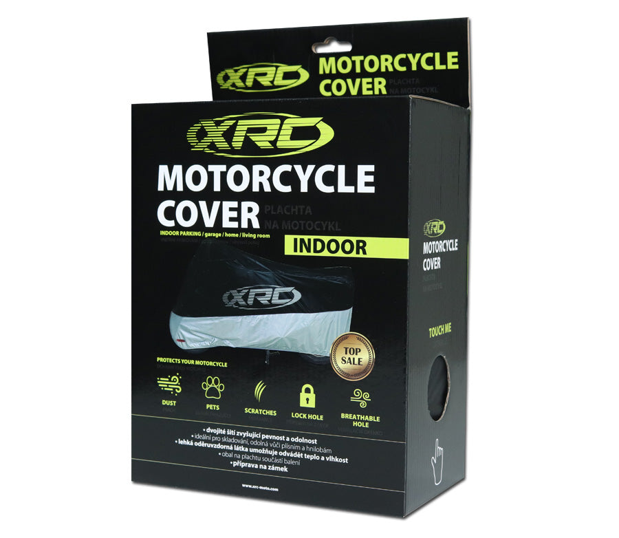 XRC uždangalas motociklui INDOOR juodas/ sidabrinis l – nuotrauka 2