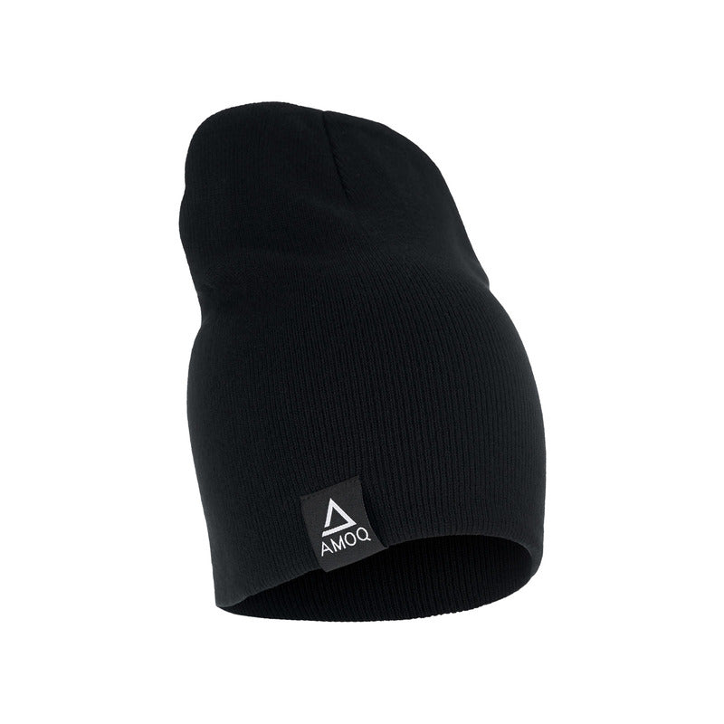 KEPURĖ AMOQ „FOLD-UP“ BEANIE – JUODA