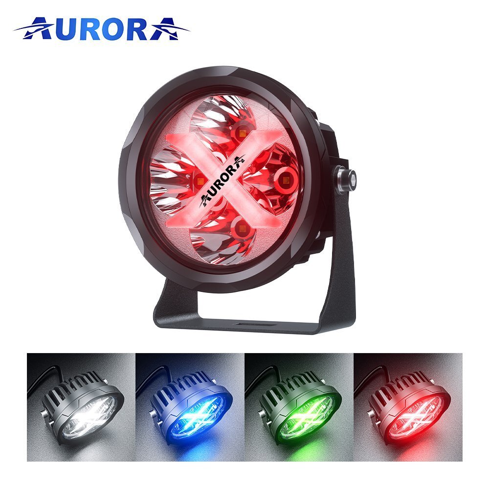 AURORA LED 4" (10 CM) "X FACTOR" SERIJOS ŽIBINTAS 40W SPOT SU RGB (KOMPLEKTAS 2VNT)