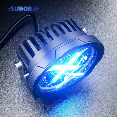 AURORA LED 4" (10 CM) "X FACTOR" SERIJOS ŽIBINTAS 40W FLOOD SU RGB (KOMPLEKTAS 2VNT)